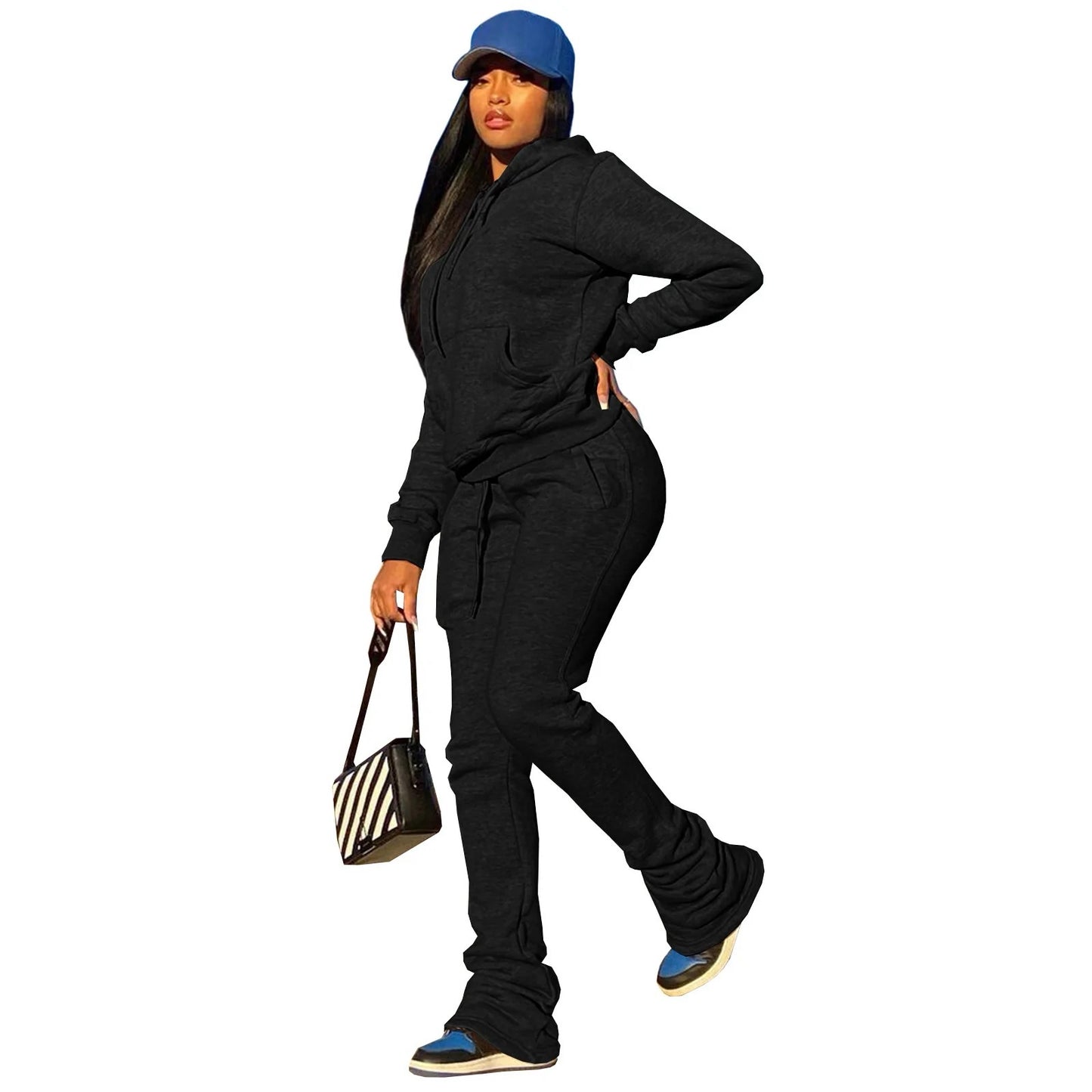 2-Piece Jogger Stacked Leggings Set