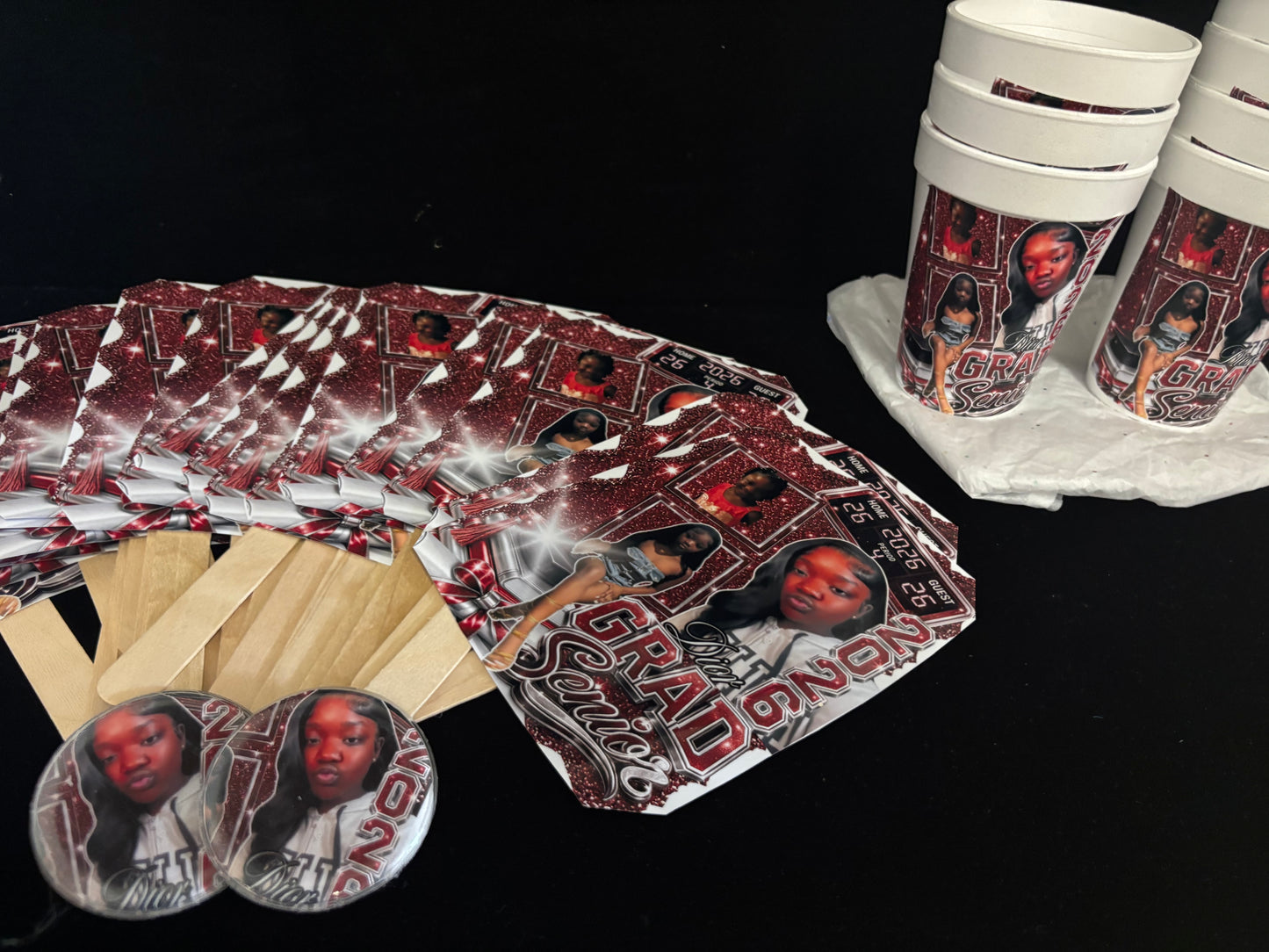 12 custom foam cups