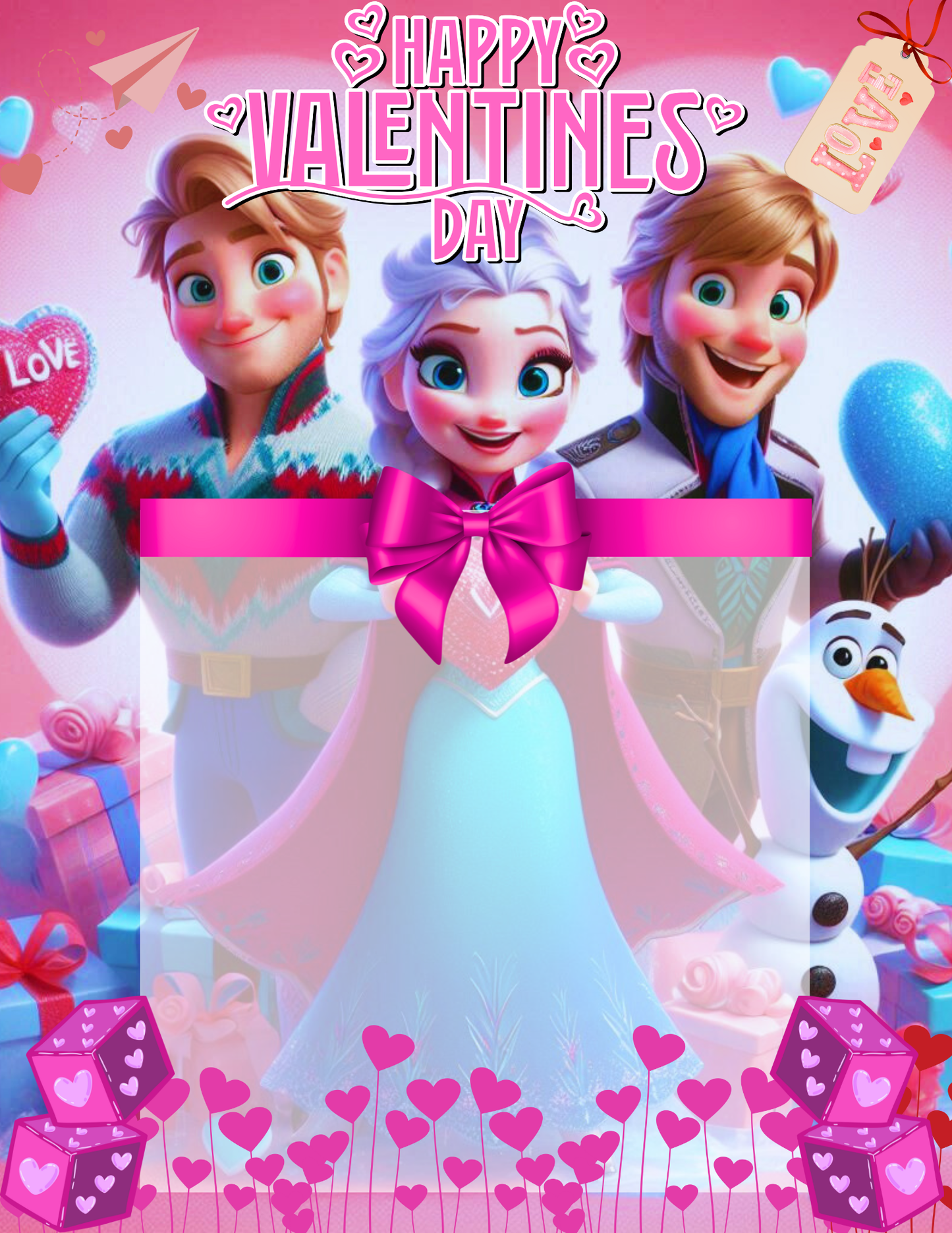 Valentine jumbo kid card