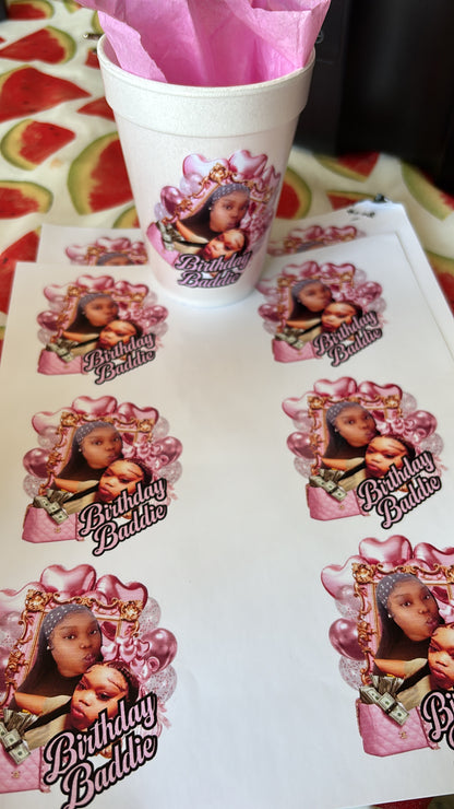 12 custom foam cups