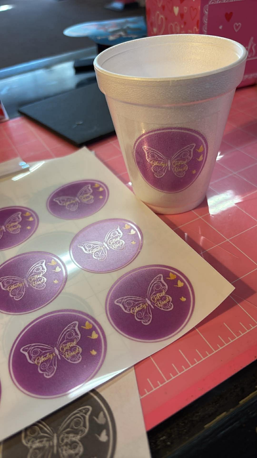 12 custom foam cups