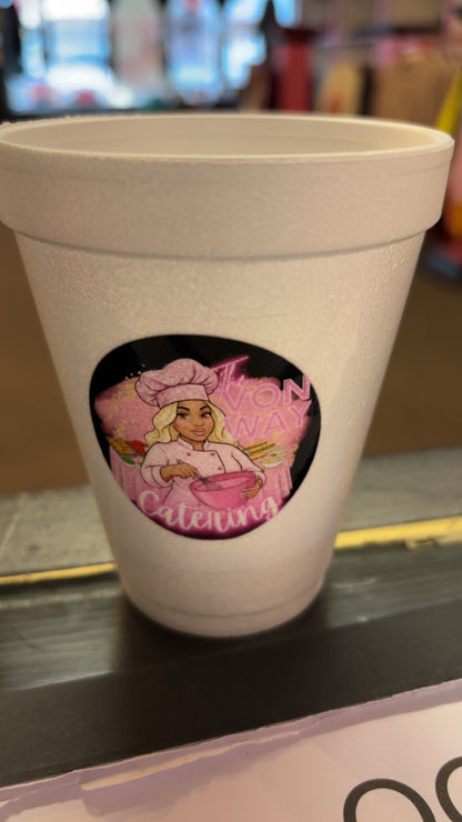 12 custom foam cups