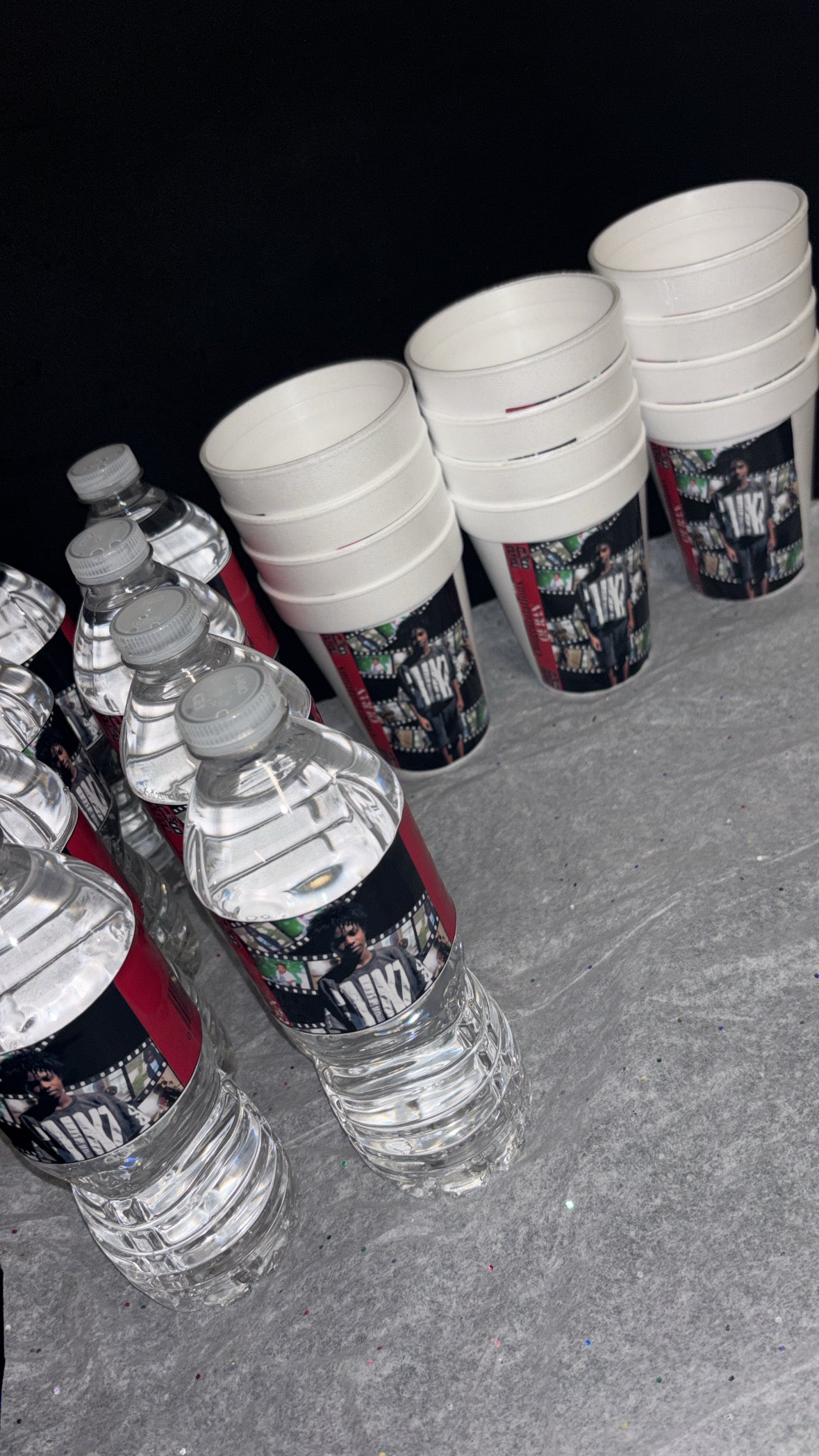12 custom foam cups
