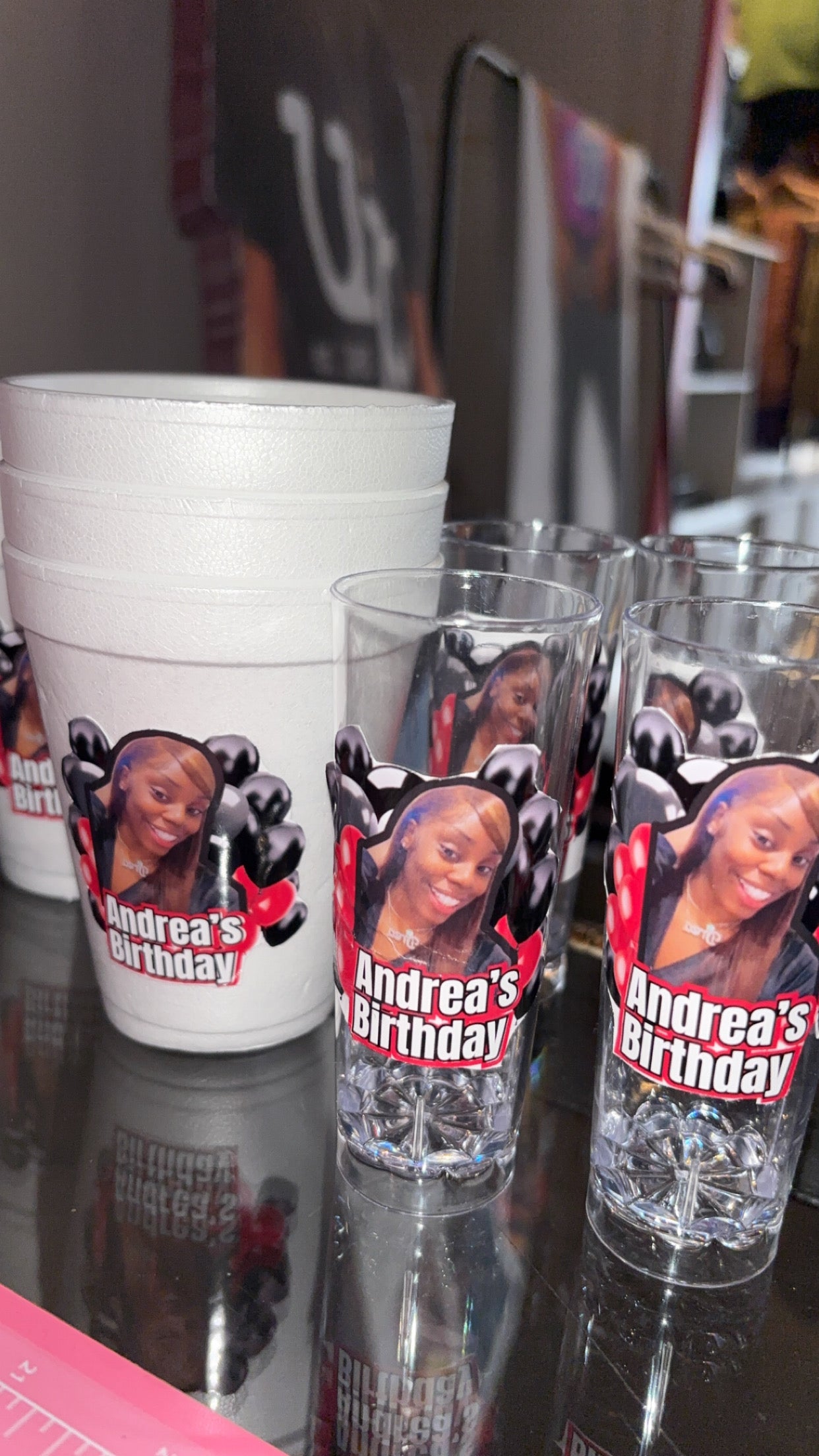 12 custom foam cups