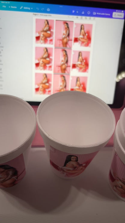12 custom foam cups