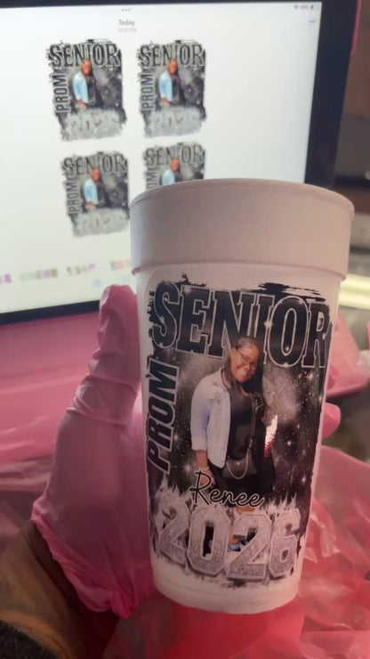 12 custom foam cups